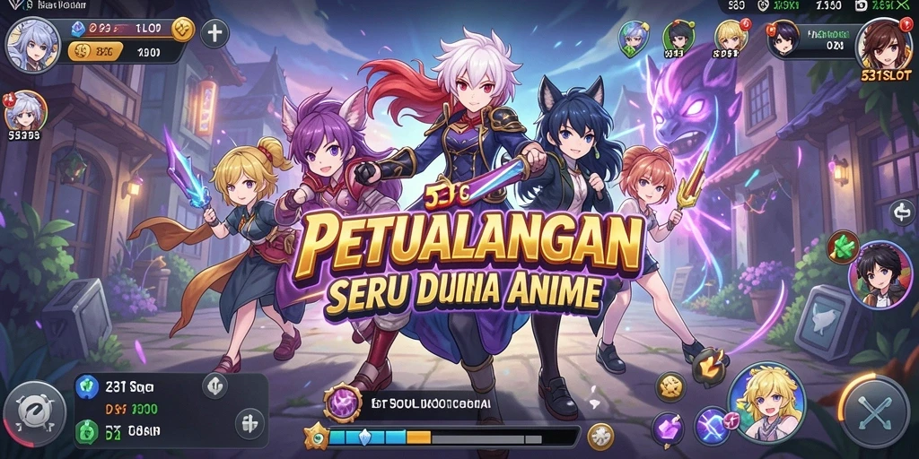 Tangkapan layar dari gameplay <strong>531SLOT</strong> yang menampilkan karakter anime yang menarik.