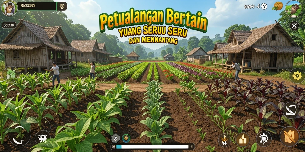Tampilan gameplay Farming yang menarik dan interaktif.