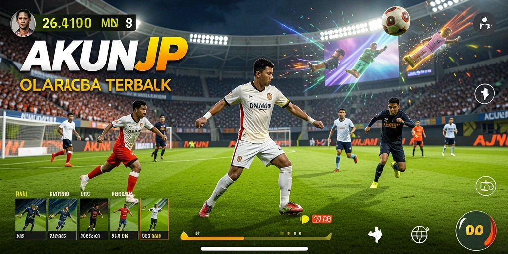 Tampilan gameplay AKUNJP dengan aksi olahraga yang mendebarkan.