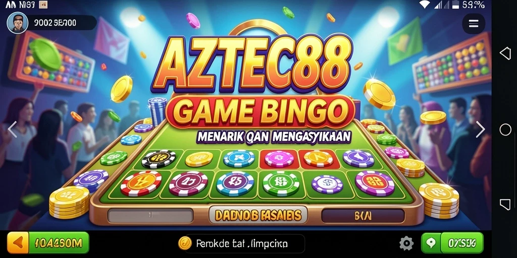 Tangkapan layar AZTEC88 menampilkan gameplay Bingo yang seru dan interaktif.