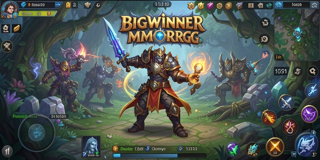 Tampilan gameplay epik dari BIGWINNER dalam dunia MMORPG.