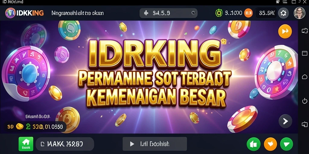 Tampilan gameplay seru IDRKING dengan berbagai tema Slot.