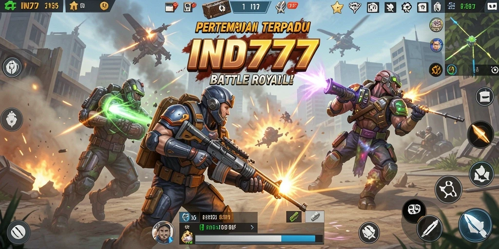 Tampilan seru gameplay Battle Royale di IND777.