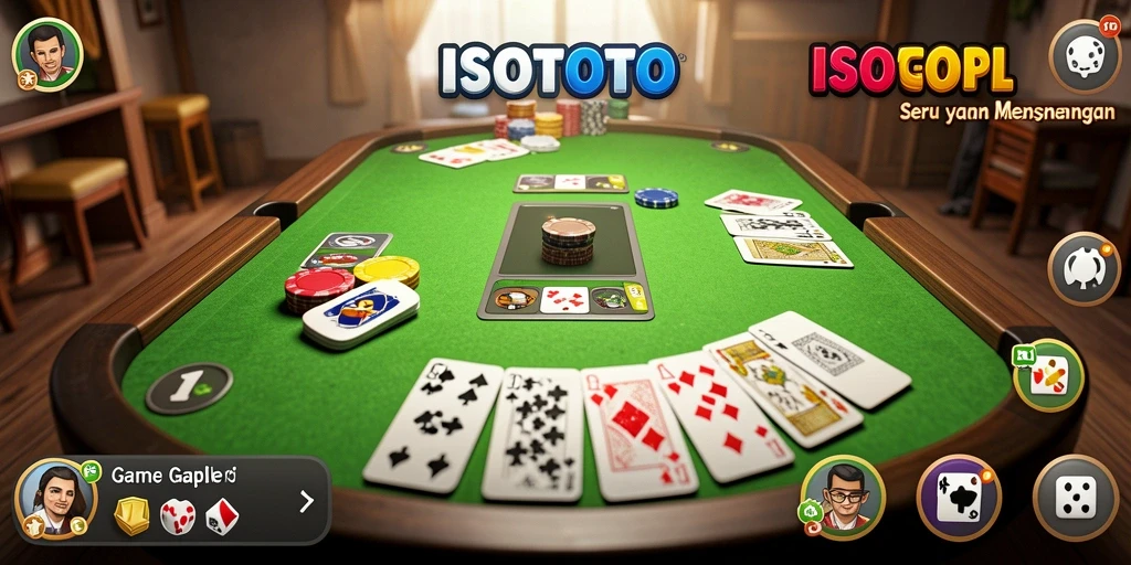 Tangkapan layar gameplay ISOTOTO yang penuh aksi Gaple.