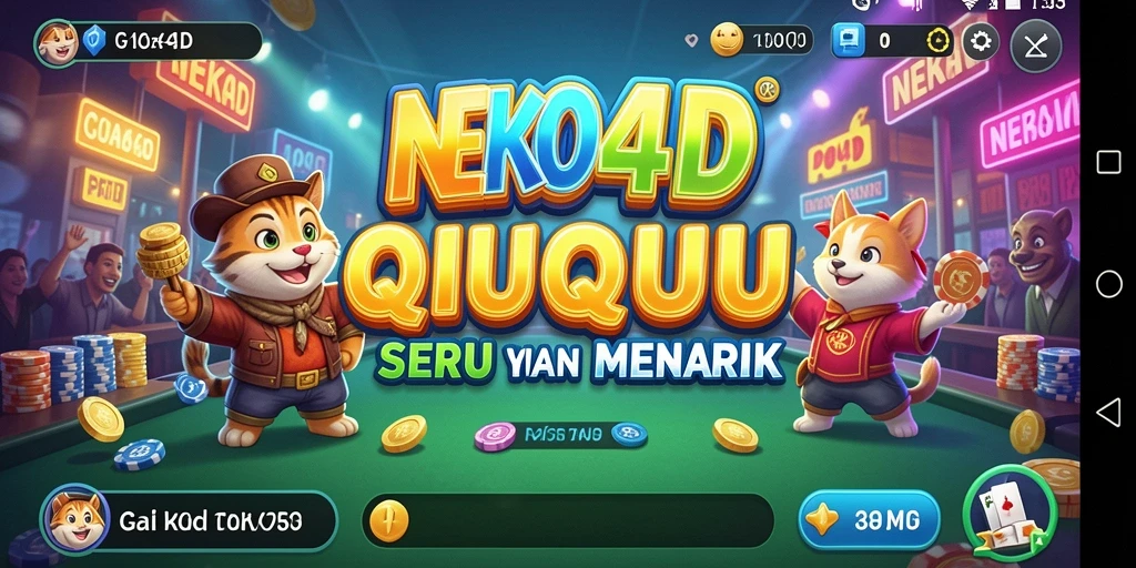 Tampilan gameplay seru dari NEKO4D yang menampilkan permainan QiuQiu.