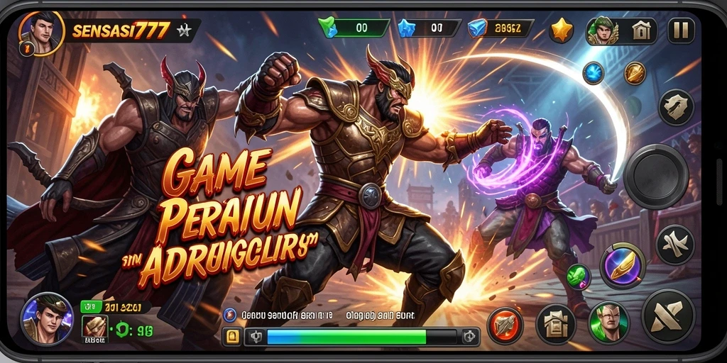 Tampilan gameplay seru dari SENSASI777 saat pertarungan berlangsung.