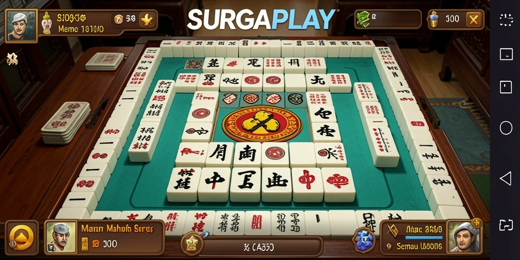 Screenshot utama SURGAPLAY menampilkan gameplay seru Mahjong.